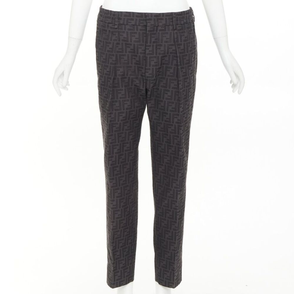 Fendi Monogram Jacquard Tapered Pants